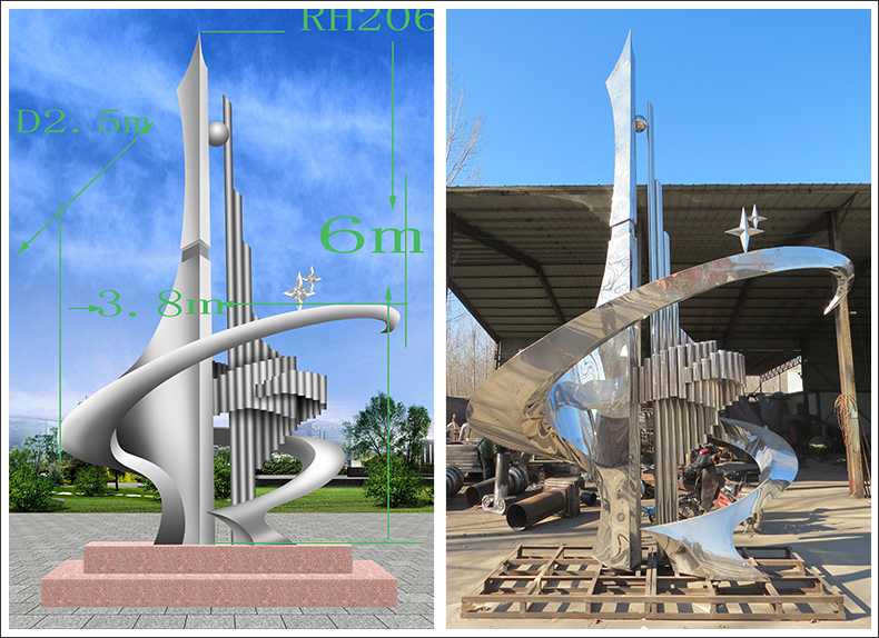 大型不銹鋼雕塑，不銹鋼雕塑廠家，室外大型景觀雕塑