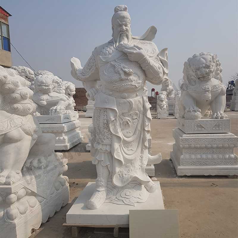 漢白玉關公像，石雕關公像，大理石關公雕像，關羽雕像，河北石雕關公廠家.jpg