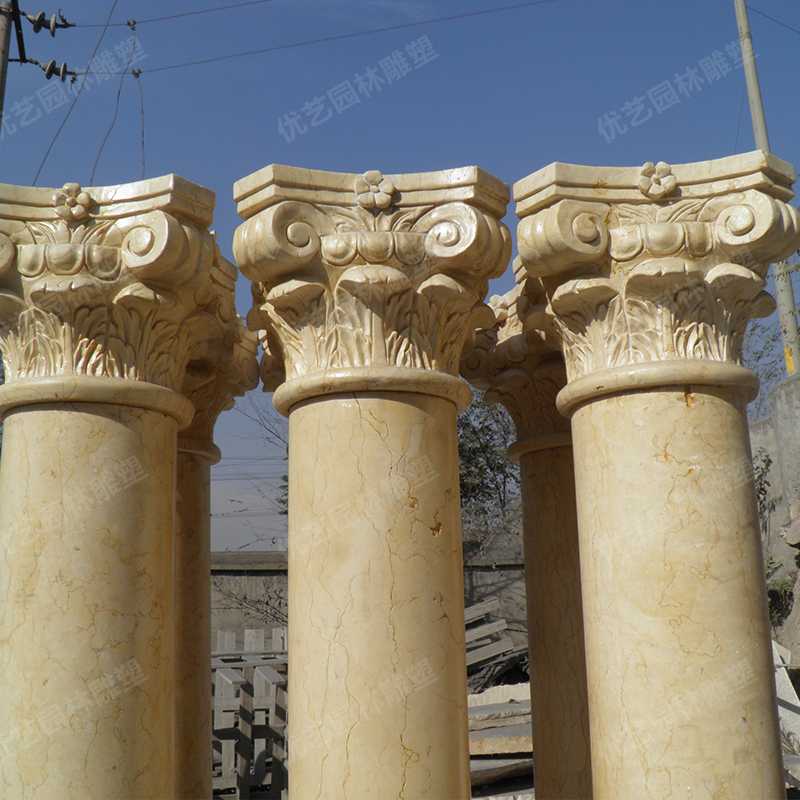 大理石羅馬柱，石材羅馬柱