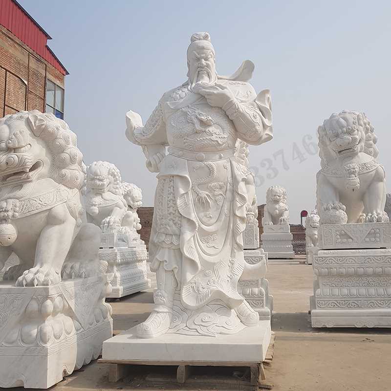 漢白玉關公像，石雕關公像，大理石關公雕像，關羽雕像，河北石雕關公廠家2.jpg