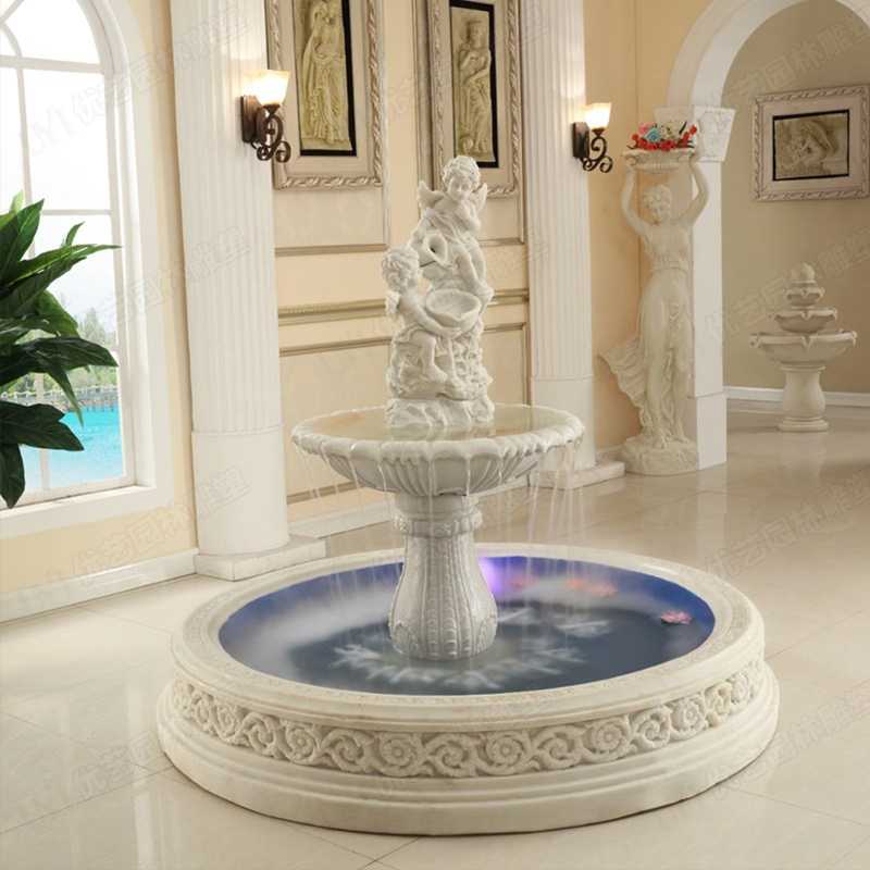 石雕噴泉，歐式人物噴泉