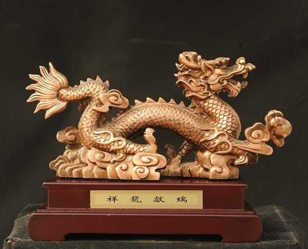 景觀雕塑定制,銅龍擺件